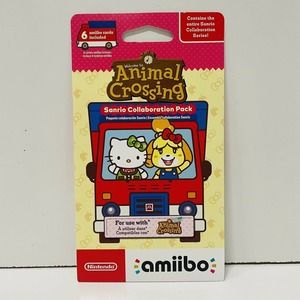 Animal Crossing 6 Card Sanrio Collaboration Pack - Nintendo Amiibo New Horizons